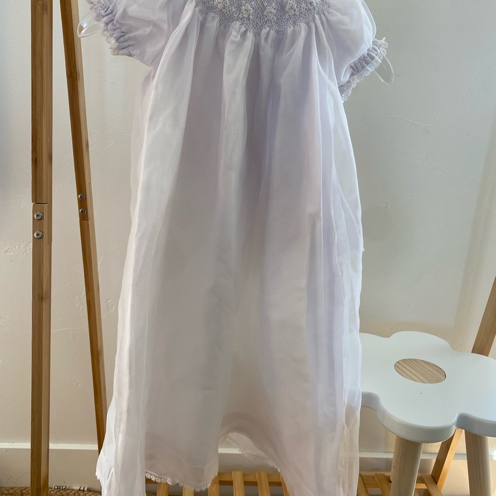 Vintage Alexis Newborn Christening baptism Gown & matching Bonnet